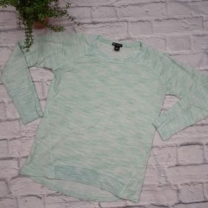 Champion Long Sleeve High Low Sweater Mint Color
